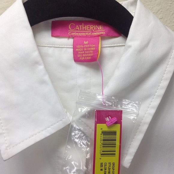 NWT Catherine Malandrino White Cold Shoulder Dress - Picture 6 of 8